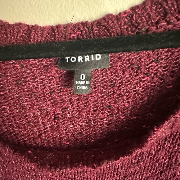 Torrid Women's Burgundy Knit Top Size Large - Picture 3 of 3